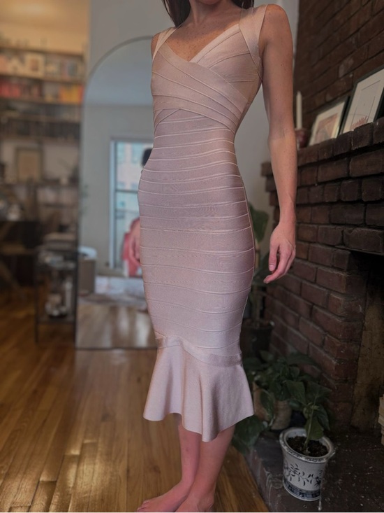 Herve Leger Dresses & Skirts - Hervé Léger NEW Nude Pink Bandage Midi Dress